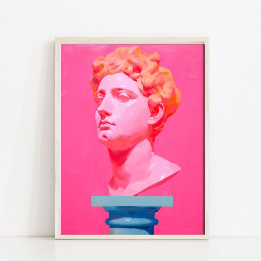 Hedendaagse Abstracte Standbeeld Schildering, Abst Poster