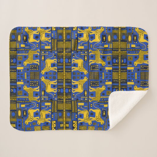 Hedendaagse Afrikaanse luipaarden Sherpa Deken (Voorkant (horizontaal))