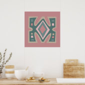Hedendaagse Afrikaanse moderne abstracte kunst Poster (Keuken)