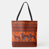 Hedendaagse Afrikaanse stijlvolle leeuwen Tote Bag (Voorkant)