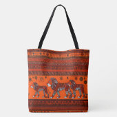 Hedendaagse Afrikaanse stijlvolle leeuwen Tote Bag (Achterkant)