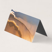 Hedendaagse Alcohol Ink Goud en Blauw Visitekaartje (Achterkant)