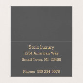 Hedendaagse Alcohol Ink Goud en Blauw Visitekaartje (Binnenkant ongevouwen)