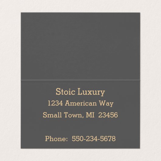 Hedendaagse Alcohol Ink Goud en Blauw Visitekaartje (Binnenkant ongevouwen)