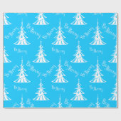 Hedendaagse Aqua en witte kerst Cadeaupapier (Vlak)