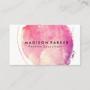 Hedendaagse Aquarel Geborsteld Visitekaartje
