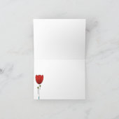 Hedendaagse Art Noveau Bloemenbruiloft Bedankkaart (Binnen)