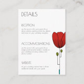 Hedendaagse Art Noveau Bloemenbruiloft Informatiekaartje (Voorkant)