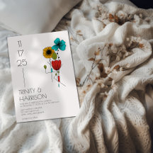 Hedendaagse Art Noveau Bloemenbruiloft