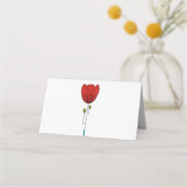 Hedendaagse Art Noveau Bloemenbruiloft Plaatskaartje (Achterkant)