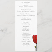 Hedendaagse Art Noveau Bloemenbruiloft Programmakaart (Achterkant)