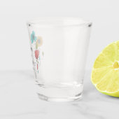 Hedendaagse Art Noveau Bloemenbruiloft Shot Glas (Rechts)