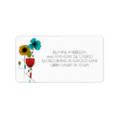 Hedendaagse Art Noveau Floral Retouradres Etiket (Voorkant)