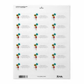 Hedendaagse Art Noveau Floral Retouradres Etiket (Full Sheet)