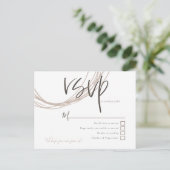 Hedendaagse Arty Circulaire Lijnen Bruiloft RSVP Briefkaart (Staand voorkant)