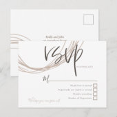 Hedendaagse Arty Circulaire Lijnen Bruiloft RSVP Briefkaart (Voorkant / Achterkant)