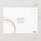 Hedendaagse Arty Circulaire Lijnen Bruiloft RSVP Briefkaart (Achterkant)