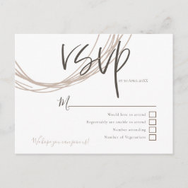 Hedendaagse Arty Circulaire Lijnen Bruiloft RSVP Briefkaart