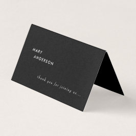 Hedendaagse B/W Custom Wedding Place Card Kaart