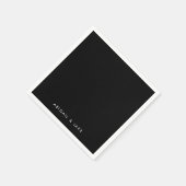 Hedendaagse B / W gepersonaliseerde namen bruiloft Servet (Hoek)