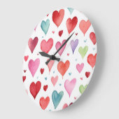 Hedendaagse Baby Girl Nursery Heart Pattern Grote Klok (Hoek)