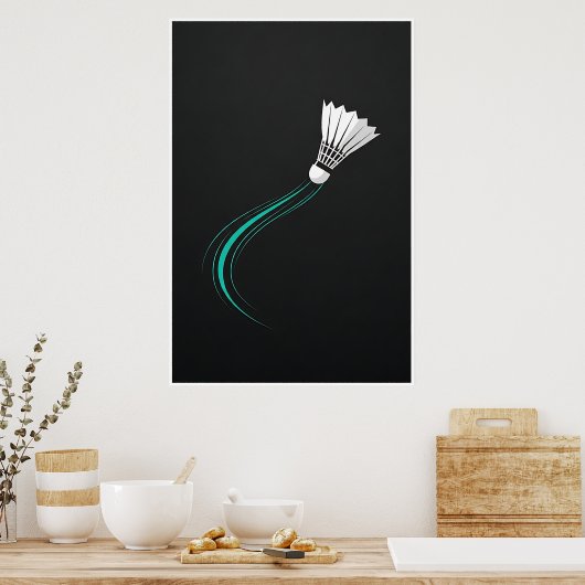 Hedendaagse badmintonbeweging poster (Keuken)
