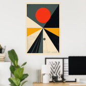 Hedendaagse Bauhaus kunst Poster (Thuiskantoor)