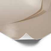 Hedendaagse Beige Abstracte Kunst Perfect Poster (Hoek)