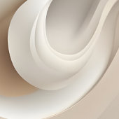 Hedendaagse Beige Gebeeldhouwde Abstracte Kunst Poster