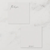 Hedendaagse Beige gepersonaliseerde blanco dank u Notitiekaartje (Voorkant / Achterkant)