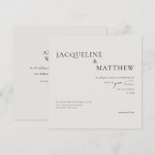 Hedendaagse Beige Voor Jou Vierkante Trouw QR Kaart (Voorkant / Achterkant)