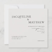 Hedendaagse Beige Voor Jou Vierkante Trouw QR Kaart (Voorkant)