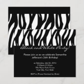Hedendaagse Black and White Party uitnodigingen (Voorkant / Achterkant)