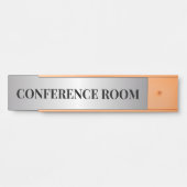 Hedendaagse Black & Faux Silver Kantoor afdeling Deurbordje (Voorkant)