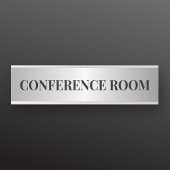 Hedendaagse Black & Faux Silver Kantoor afdeling Deurbordje