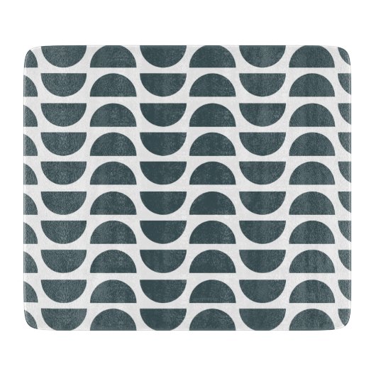 Hedendaagse blauw Abstracte geometrische print Snijplank (Voorkant)