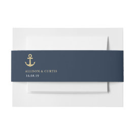 hedendaagse blauwe buikband uitnodigingen wikkel