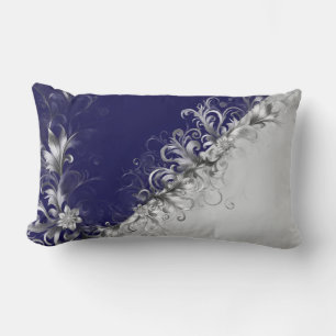 Hedendaagse Blauwe en Grijze Decoratieve Kussen