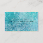 Hedendaagse blauwe textuur Waterverf geborsteld Visitekaartje (Achterkant)