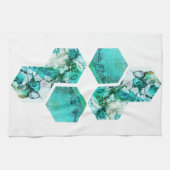 hedendaagse Blauwgroen kunstfotografie Theedoek (Horizontaal)