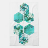 hedendaagse Blauwgroen kunstfotografie Theedoek (Verticaal)