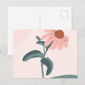 hedendaagse bloem aankondigingskaart (Voorkant / Achterkant)