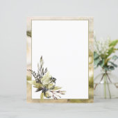 Hedendaagse Bloem op Waterverf Scrapbook Sheet (Staand voorkant)