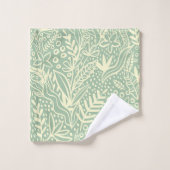 Hedendaagse bloemen groen bad handdoek (Wasdoekje)