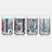 Hedendaagse bloemen kunst blikvorm glas (Links)