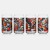 Hedendaagse bloemen kunst blikvorm glas (Rechts)