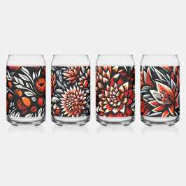 Hedendaagse bloemen kunst blikvorm glas