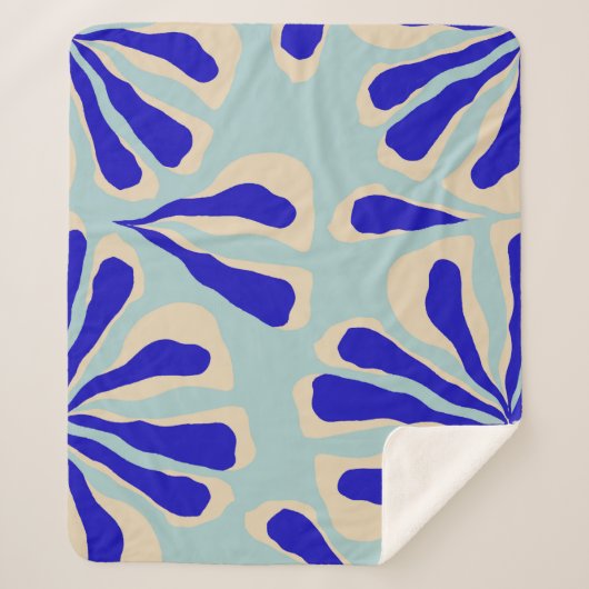 Hedendaagse Bloemen: Trendy naadloze Mode. Sherpa Deken (Voorkant)