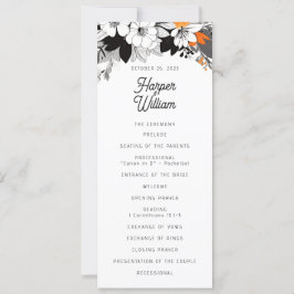 Hedendaagse bloemenbruiloft programma