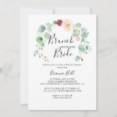 Hedendaagse bloemenbrunch met de bruidsdouche kaart (Voorkant)